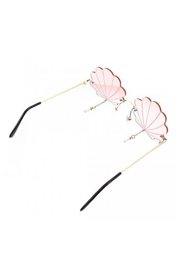 GLEAVI Lunettes De Soleil Shell Lunettes De Soleil Sans Cadre Lunettes De Soleil De Fête DAnniversaire Lunettes DÉté Lunett