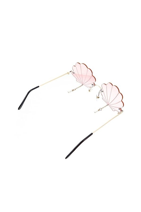 GLEAVI Lunettes De Soleil Shell Lunettes De Soleil Sans Cadre Lunettes De Soleil De Fête DAnniversaire Lunettes DÉté Lunett