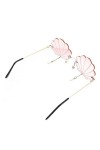 GLEAVI Lunettes De Soleil Shell Lunettes De Soleil Sans Cadre Lunettes De Soleil De Fête DAnniversaire Lunettes DÉté Lunett