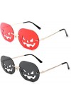 Theaque Lunettes de soleil sans monture en forme de cornes de diable en forme de cœur pour Halloween, pour homme et femme 7 