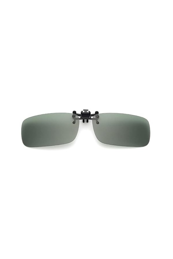 Lunettes de soleil polarisées à clipser, lunettes de soleil à verres rabattables sans cadre UV400 anti-reflets, clip polarisé