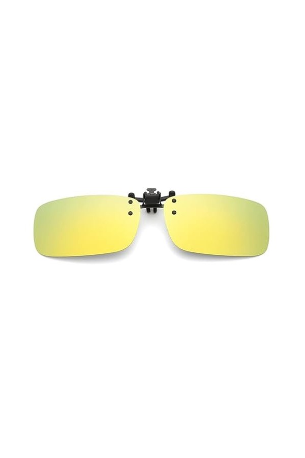 Lunettes de soleil polarisées à clipser, lunettes de soleil à verres rabattables sans cadre UV400 anti-reflets, clip polarisé