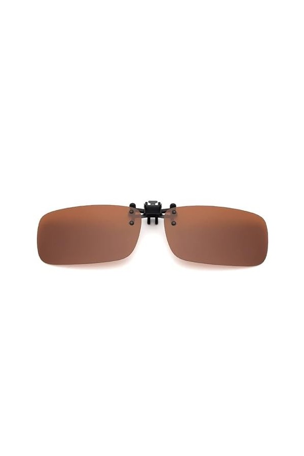 Lunettes de soleil polarisées à clipser, lunettes de soleil à verres rabattables sans cadre UV400 anti-reflets, clip polarisé