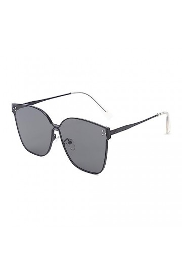 Cicano Lunettes de soleil carrées tendance pour homme et femme, lunettes de soleil surdimensionnées tendance, gris