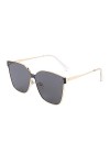 Cicano Lunettes de soleil carrées tendance pour homme et femme, lunettes de soleil surdimensionnées tendance, gris