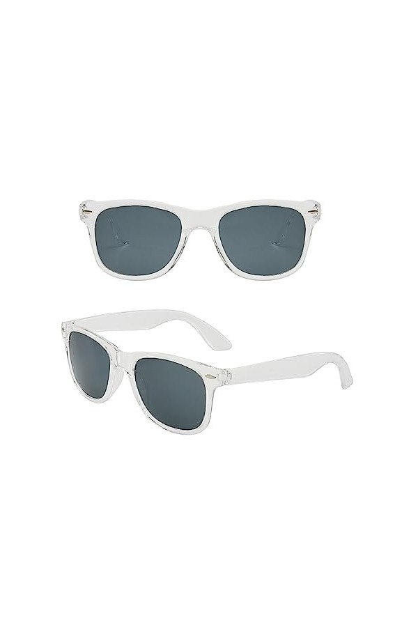 WANGOLK Lunettes de soleil transparentes Femmes Cadre Transparent Vision Nocturne Lunettes de Soleil Miroir Lunettes Réfléchi