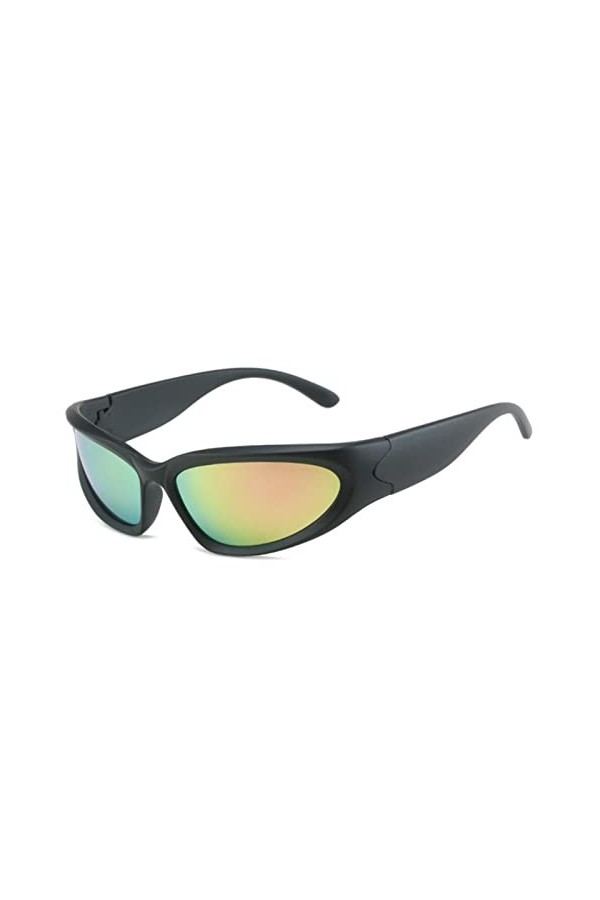 Lunettes de Soleil pour Hommes Femmes Marque Design Miroir Sport Luxe Vintage Voyage Petit Rectangle Lunettes de Soleil UV400