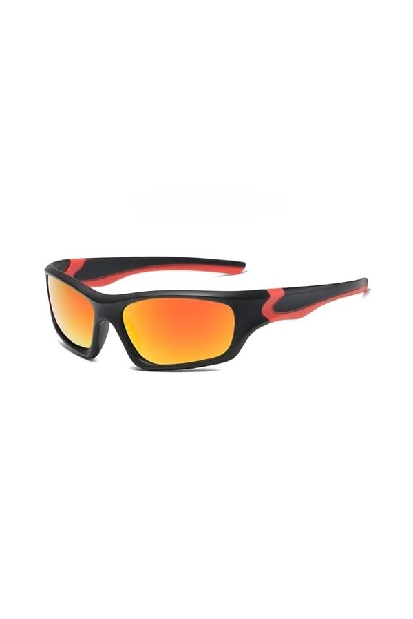Dllesell Lunettes de soleil polarisées - Mode neutre - Avec dégradé de couleur - Protection UV400 - Avec étui - Corde de spo