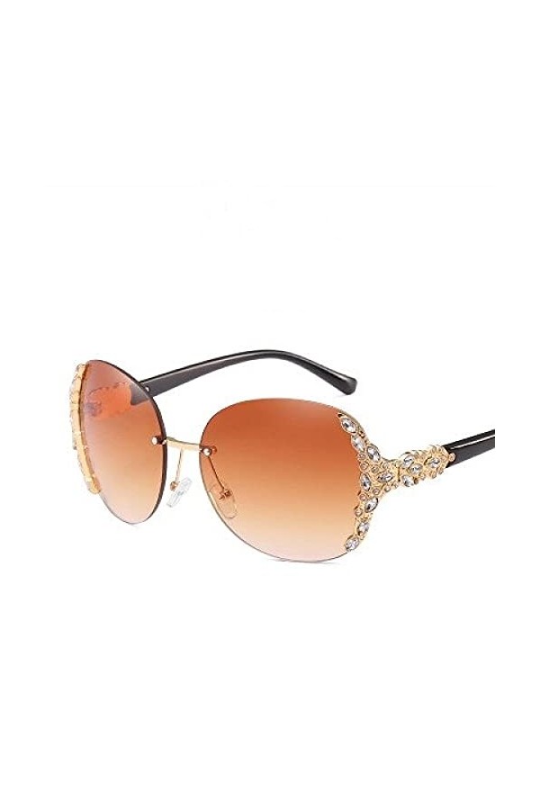 U/N Luxe incrusté strass lunettes de soleil rondes femmes Vintage dégradé lunettes de soleil pour femmes femmes dames lunette