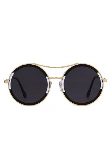 U/N Rouge vert lunettes de soleil rondes femmes cadre en métal femme lunettes de soleil Vintage rétro nuances cadeau-2