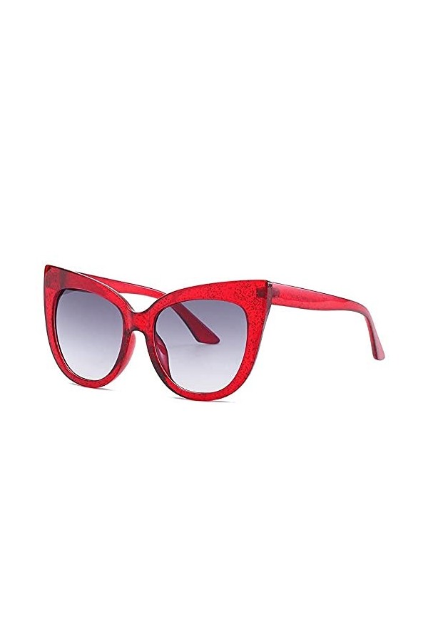U/N Lunettes de Soleil léopard Rouges pour Femmes Lunettes à dégradé de Mode Lunettes de Soleil Vintage pour Femme-6