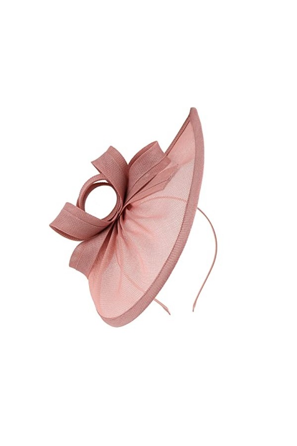 Lurrose Chapeau de cocktail pour femme - Chapeau de mariée - Chapeau de bibi - Chapeau de bibi - En maille - Accessoire de co