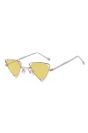 U/N Lunettes de soleil punk femmes Vintage petit cadre Triangle Steampunk lunettes de soleil nuances femme-2