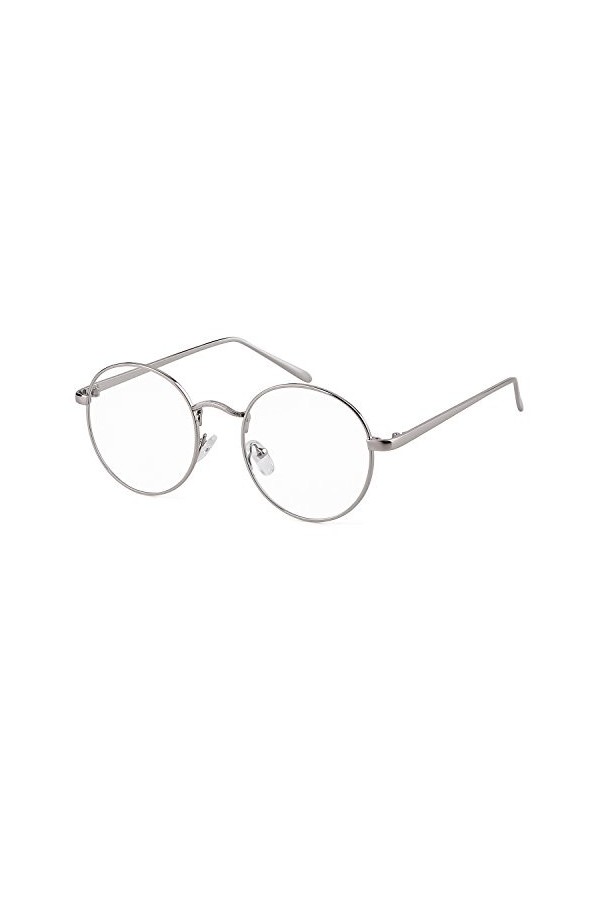 ADEWU rétro lunettes de lecture rondes lunettes de soleil avec cadre en métal mince pour hommes femmes A - Or cadre + Gris