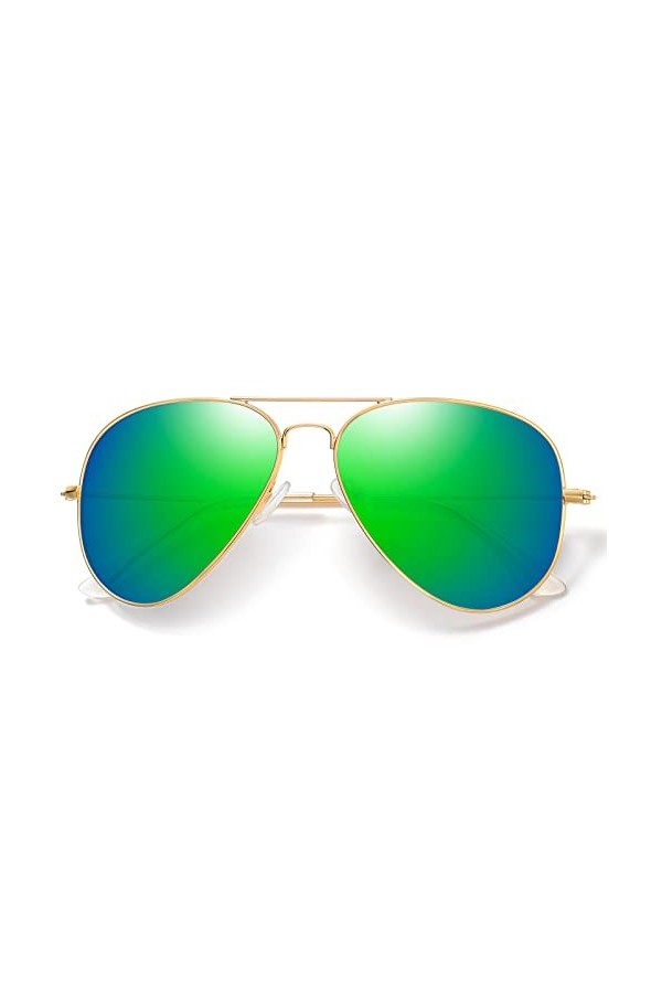 kunchu Lunettes de soleil unisexes polarisées œil de chat pour femme, monture en métal pour homme et femme, Sable noir double