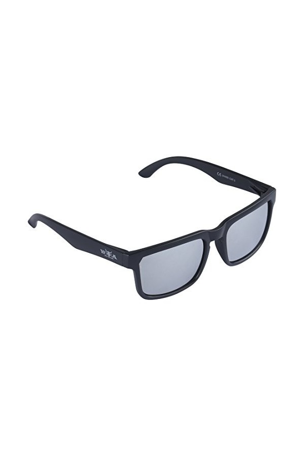 W:O:A – Wacken Open Air Lunettes de soleil Bunner, protection UV400 CAT 3, pochette de transport, noir mat