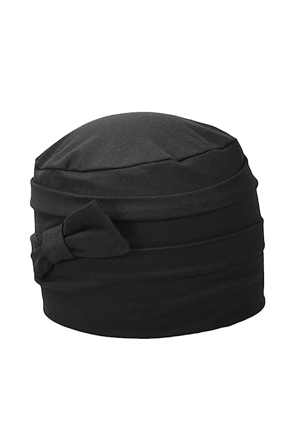 Melegari Bonnet femme Alina | 100 % coton jersey | Poche | Fabriqué en Italie, gris clair ral 7035 , 55-58