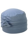 Melegari Bonnet femme Alina | 100 % coton jersey | Poche | Fabriqué en Italie, gris clair ral 7035 , 55-58