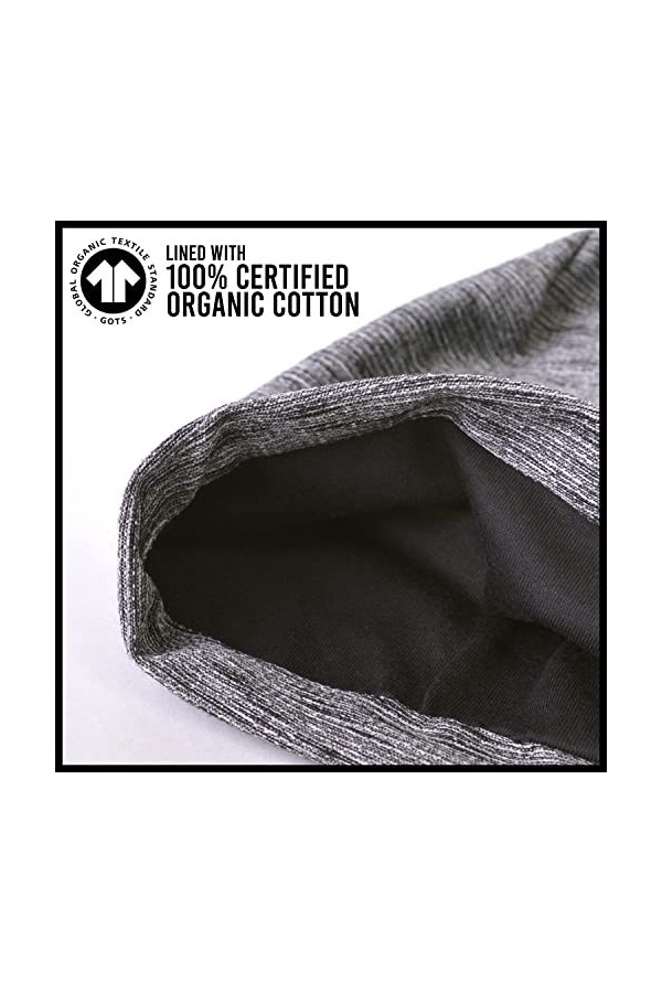 Chapeau Homme Tombant Coton Bio - Bonnet Chimio Femme Ete Refroidissement Beanie Mode Hipster Grand Doux Bleu Ligne