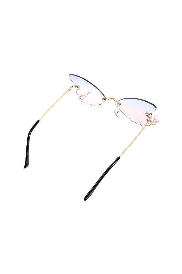 Didiseaon 1 Paire De Lunettes De Soleil À La Mode Lunettes De Soleil PC Papillon Lunettes De Soleil Disco Party Lunettes Lune