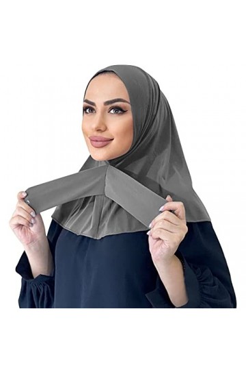 IBTOM CASTLE Bonnet hijab en modal pour femme musulmane, turban extensible islamique, couverture complète du cou, casquette A