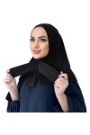 IBTOM CASTLE Bonnet hijab en modal pour femme musulmane, turban extensible islamique, couverture complète du cou, casquette A