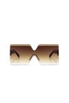 U/N Lunettes de Soleil carrées surdimensionnées Lunettes de Soleil pour Femmes Lunettes de Soleil Mode Grand Cadre Lunettes d