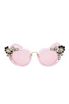 Huicai Femmes Surdimensionné Cadre Retro Cat Eye Lunettes de Soleil Design élégant avec Diamant