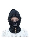 YAMEE Ensemble bonnet et écharpe pour femme et fille - Bonnet de ski en tricot souple avec doublure en polaire - Écharpe tric