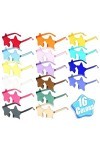 RUNMKUO Lunettes de soleil étoile sans cadre,16 Paires Lunettes de Soleil en Forme de Étoile,Lunettes de Soleil Transparentes