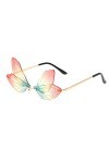Mode Sans Monture Libellule Lentilles Irrégulières Sans Monture Nuances Fête Lunettes De Soleil Lunettes De Lentille Océaniqu