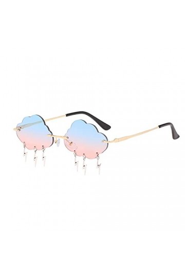 Lunettes de Soleil Sans Monture, 1 Pièce Lunettes de Soleil Irrégulières en Métal, Lunettes de Fête de Fantaisie, Lunettes de