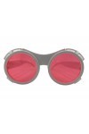 Lunettes de soleil blanc noir avec verres au design de Willy Wonka pour déguisements de film, Halloween et carnaval, blanc, T