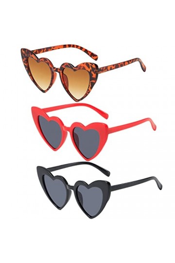 3 Pièces Lunettes De Soleil Rondes, Hippies Lunettes en Forme de Rondes Lunette de Soleil Vintage Degradé Rose pour Femmes Ho