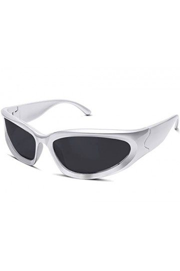 Perfectmiaoxuan Lunettes de soleil polarisées pour hommes femmes Y2K Wrap Around lunettes Cool Fishing Golf Cyclisme Le golf 