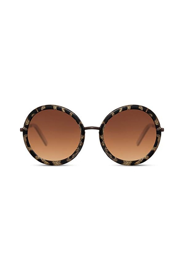 Cheapass Lunettes de Soleil Petites Rondes Dorées en Métal Style à Haut Plat et Verres Verts Protection UV400 Hommes Femmes