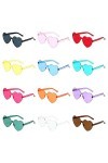 Wohlstand 12 pièces lunettes de fête en forme de cœur, lunettes de soleil en forme de cœur,lunettes de fête aux couleurs magi