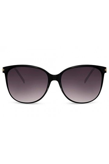 Cheapass Lunettes de Soleil Monture de Léopard Brillante avec Verres Marron Dégradés et Branches Dorées en Métal Classiques É