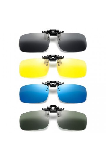 JOYOLA Clip Lunettes Polarisant, 4 Pièce Clip Lunettes de Soleil Polarisées, Super Léger Lunettes de Soleil Clip Clips Lunett