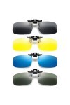 JOYOLA Clip Lunettes Polarisant, 4 Pièce Clip Lunettes de Soleil Polarisées, Super Léger Lunettes de Soleil Clip Clips Lunett
