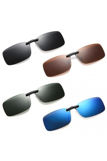 Wohlstand 4 Pièces Clip Solaire pour Lunettes De Vue, Clip Lunettes de Soleil, Clip Lunettes Polarisant, Lunettes de Soleil p
