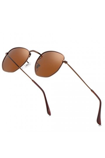 LHSDMOAT Lunettes de soleil polarisées unisexe, lunettes de soleil vintage Polygone homme femme, lunettes de soleil rétro hip