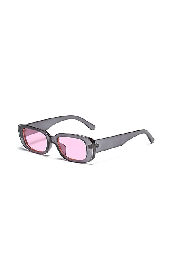 BOUACOUA Lunettes de Soleil Rectangulaires Protection UV400 Lunettes de Conduite Rétro pour Hommes et Femmes