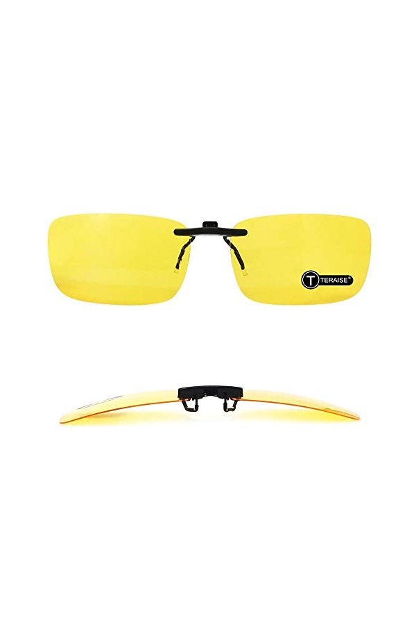 TERAISE Lunettes De Soleil Polarisées Clip Lunettes Anti - Éblouissement Uv400 Pour Hommes Femmes Conduite Voyage Outdoor Spo