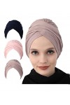 Turban instantané en coton léger pour femme - multicolore - Taille unique