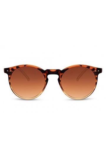 Cheapass Lunettes de Soleil Monture Ronde Transparente avec Verres Foncés Protection UV400 Mode Vintage Hommes Femmes