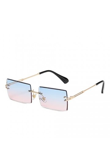 2023 New Vintage Gradient Lunettes De Soleil De Coupe Lentille Carré Mode Lunettes De Soleil sans Monture Lunettes Polarisées