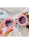 OSUWLSI Lunettes soleil marguerite mignonnes lunettes soleil florales rondes UV400 lunettes soleil unisexes lunettes fête ron