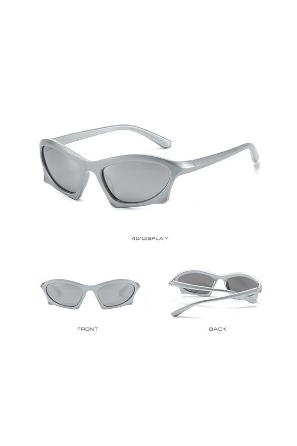 Steampunk lunettes de soleil lunettes femmes hommes nouvelle mode Cyberpunk Y2k lunettes de soleil for femme tendance miroir