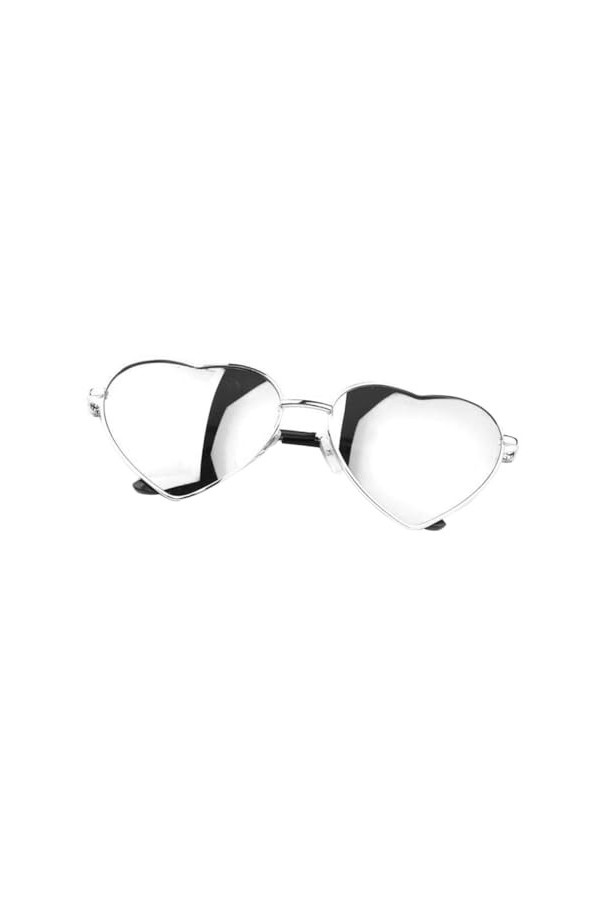 WRITWAA Lunettes De Soleil Coeur Rose Lunettes De Coeur Colorées Lunettes De Soleil Femmes Lunettes Coeur Transparentes Sans 